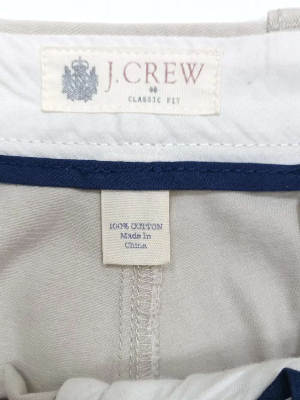 J.Crew Men’s Beige Classic Fit Chino Pants 32x34 Cotton Preppy